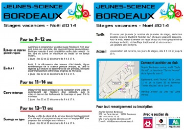 Stages de Noël 2014