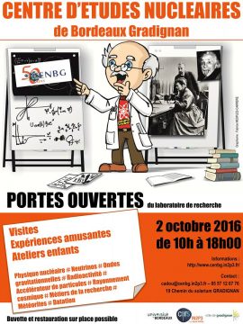 Affiche des portes ouvertes 2016 du CENBG