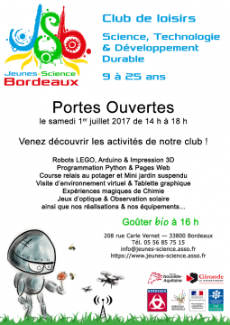 Affiche de la journée portes ouvertes de 2017