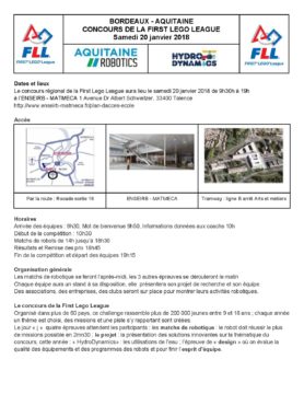 Informations d'organisation FLL